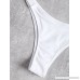 ZAFUL Women's Sexy Strappy Padded High Cut Bikini Set White B07D4FYBKB
